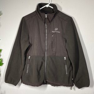 Brown Fleece Zip Up Jacket